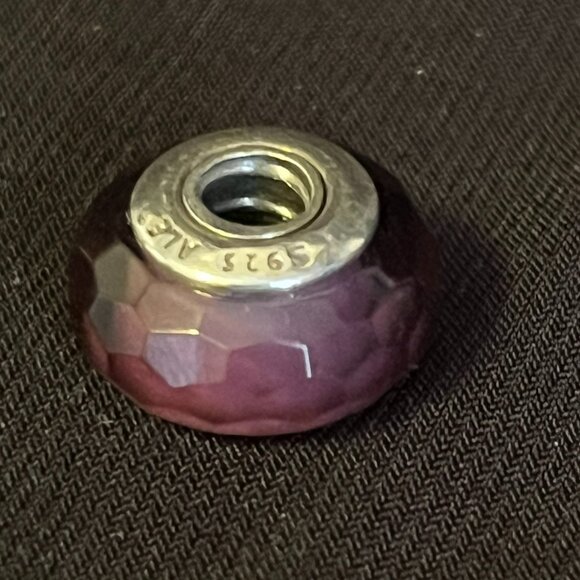 Pandora Purple Fascinating Faceted Murano Glass Charm - Picture 4 of 5